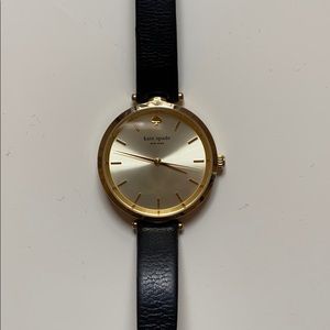 Kate Spade black and gold Metro watch